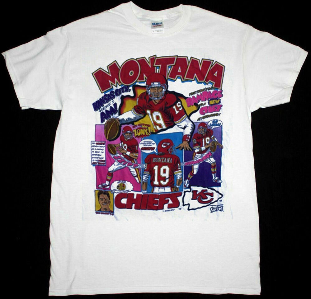 Vintage 1993 Joe Montana Kansas City Chiefs T Shirt Vintage Gift Tee