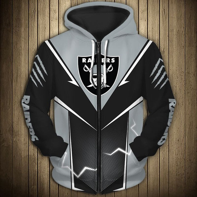 Las Vegas Raiders Flame Zipper Hoodie – Donelanetop Store