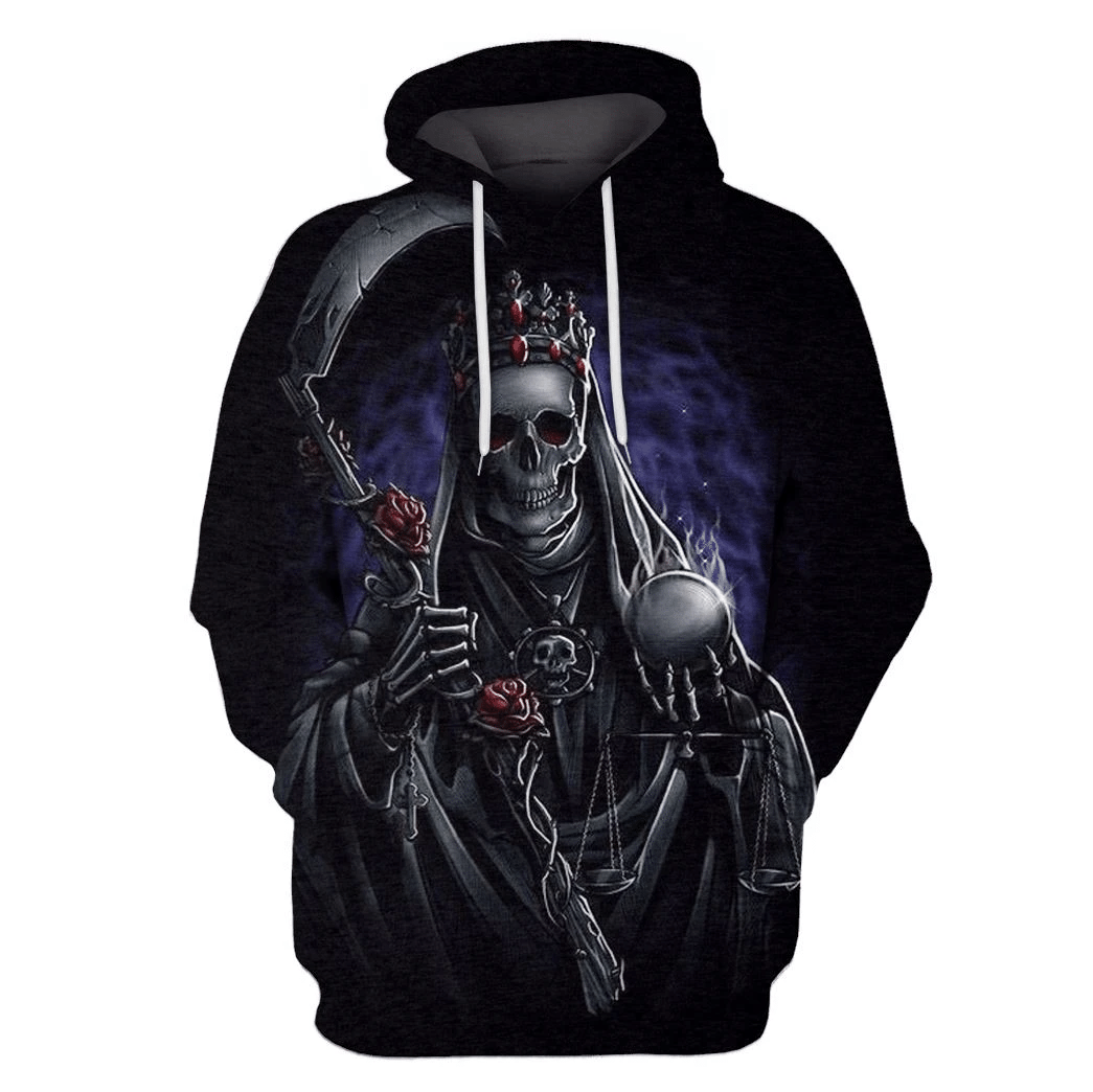 Gearhumans 3D -Halloween Death Hoodies T-Shirt Apparel