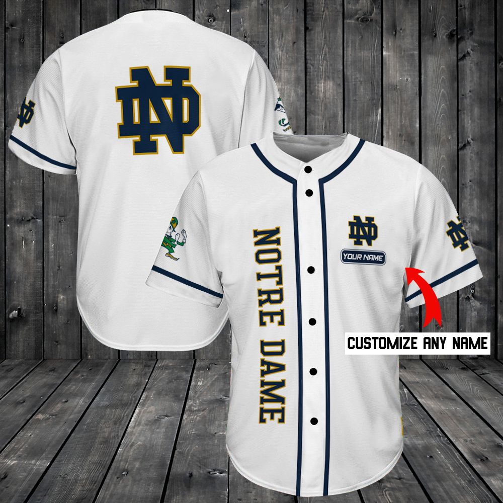 Notre Dame Fighting Irish Personalized Baseball Jersey Shirt 175