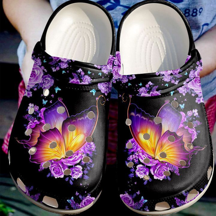 Butterfly Beautiful Crocss Crocband Clog Comfortable For Mens Womens Classic Clog Water Shoes