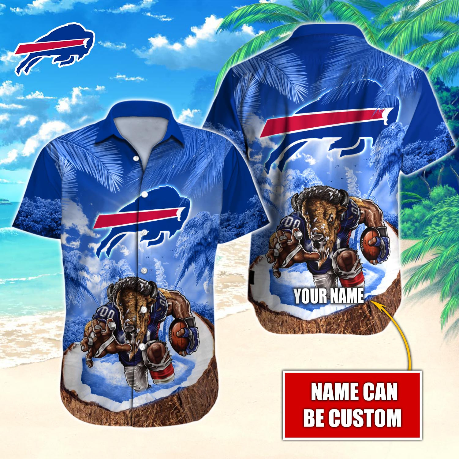 Buffalo Bills Nfl-Hawaiian Shirt Custom T-40721