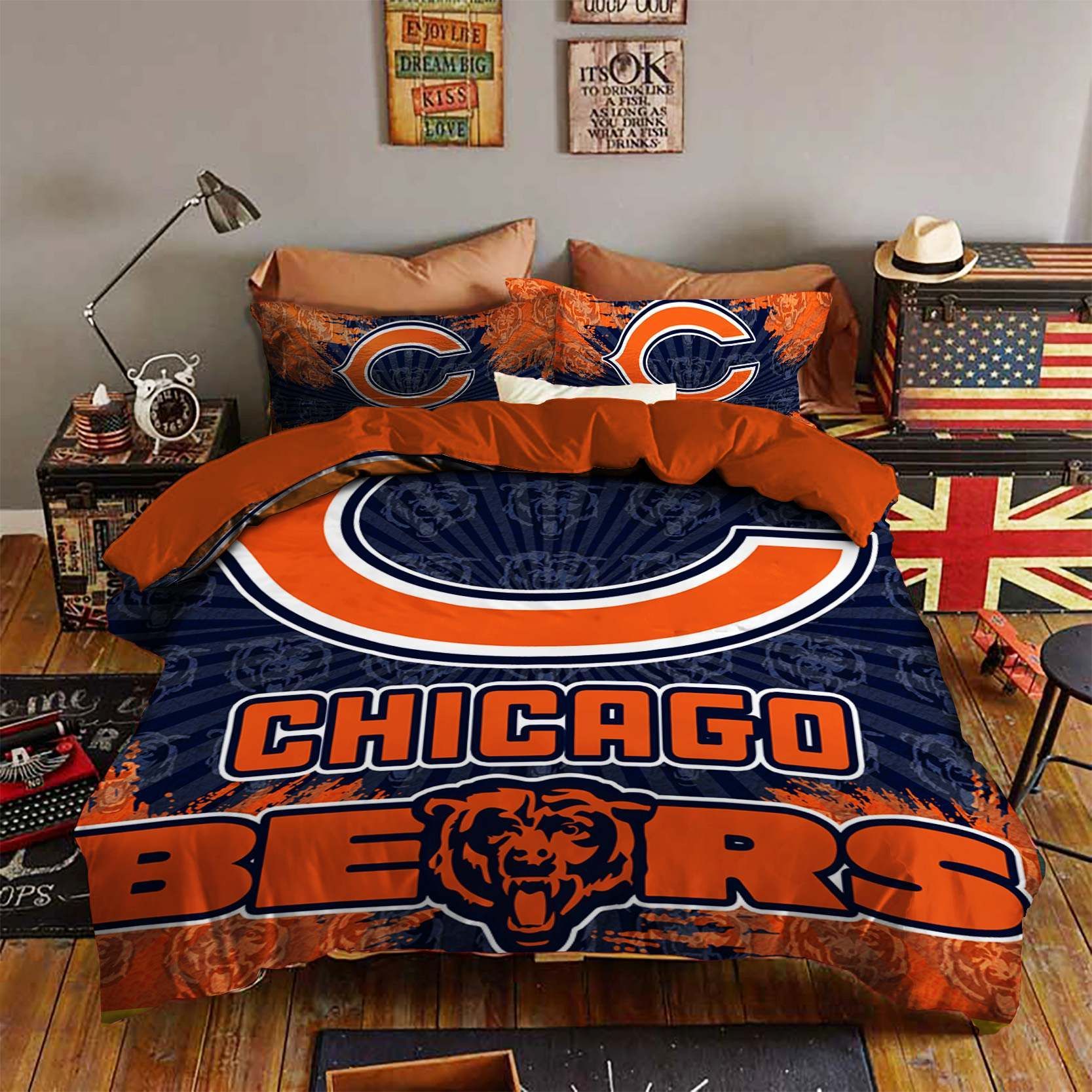 Chicago Bears Bedding Set Sleepy (Du &hellip;