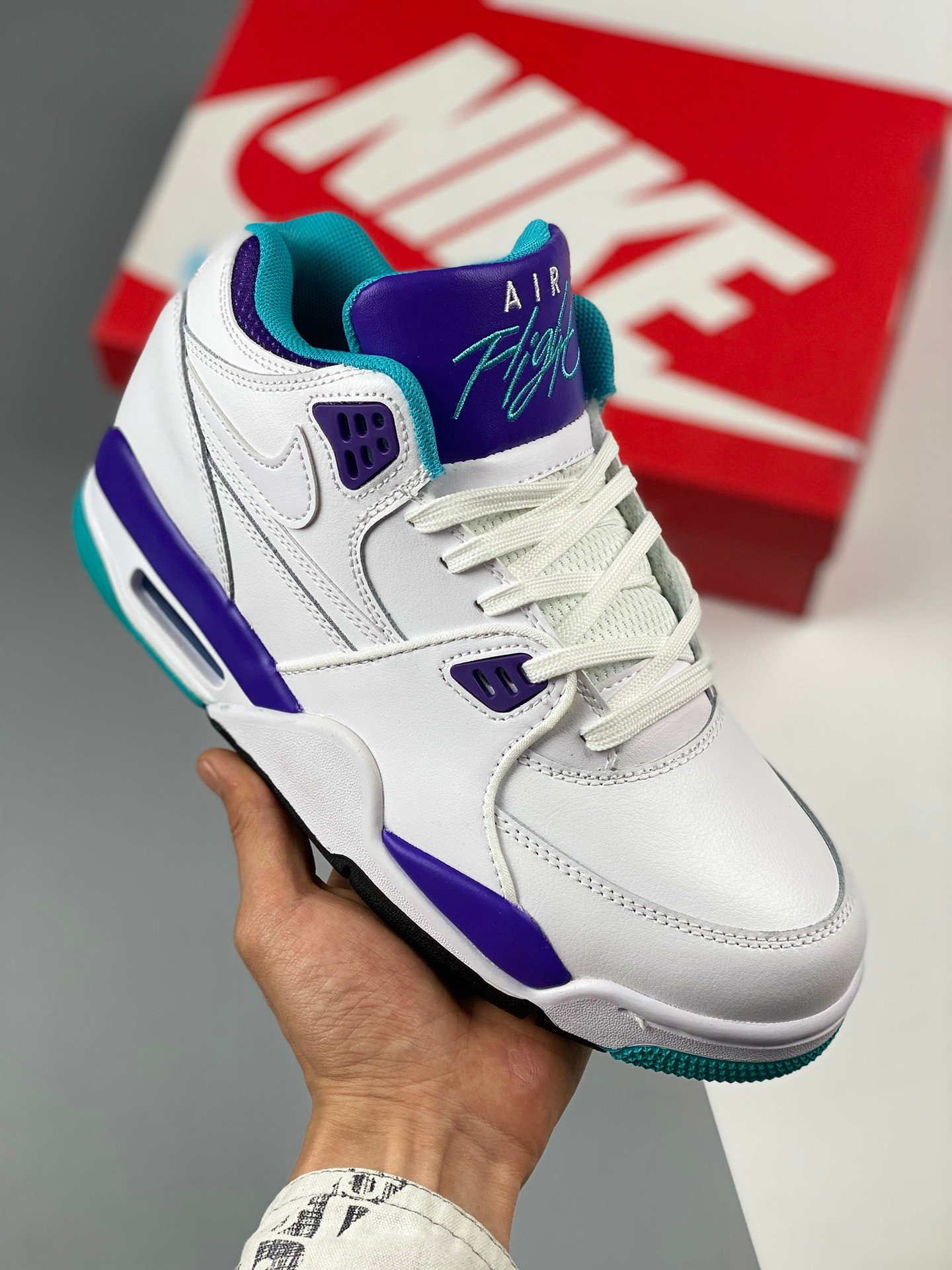 Nike Air Flight ’89 WhiteDark Concord-Hyper Jade 306252-113 5340768