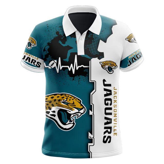 Jacksonville Jaguars Beating Curve Polo Shirt - Funnymugsandshirts Fashion