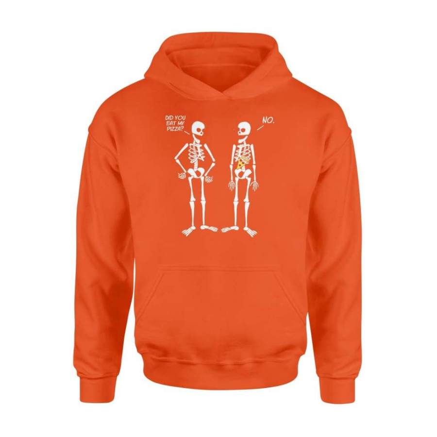 Halloween Skeletons Did You Eat My Pizza_ Cute Fun Halloween Costume Graphic Design Digital Printed Shirt – Standard Hoodie