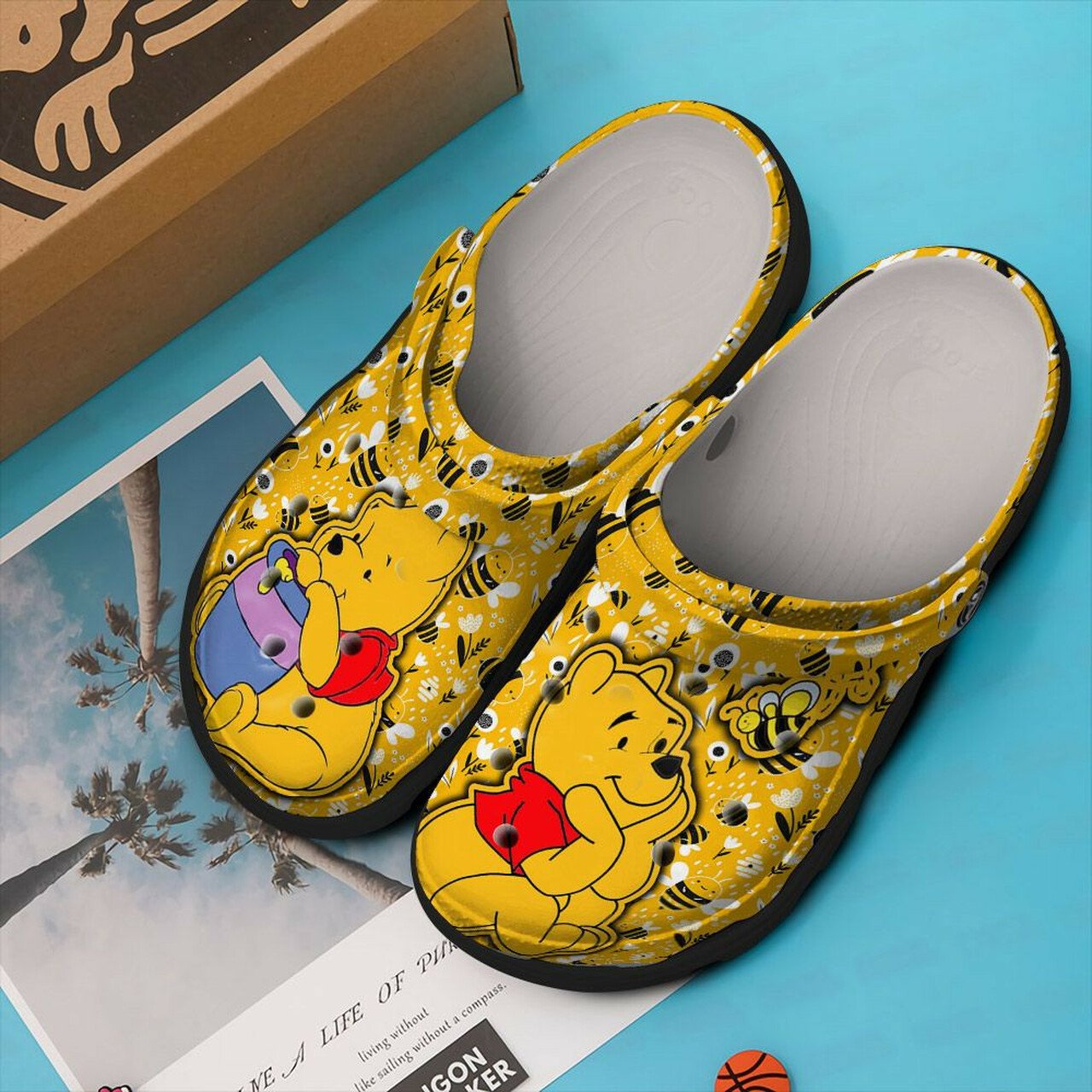 Winne The Pooh With Bee Crocs Crocband Clog Comfortable Water Shoes