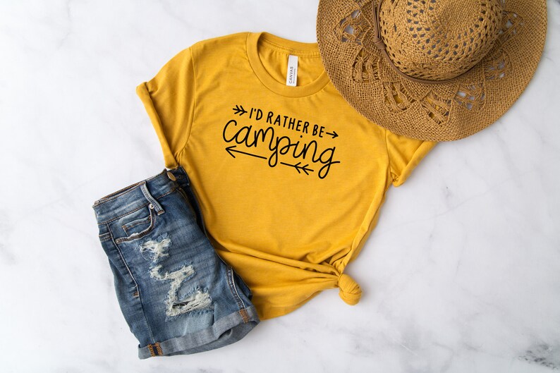 Camping T Shirt, Funny Camping Shirt, I’D Rather Be Camping, Camping Gift