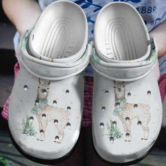 Cute Watercolor Alpaca Crocs Shoes & &hellip;