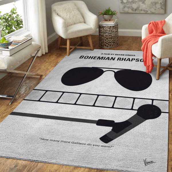 rock band Queen and lead singer Freddie Mercury Area Rug