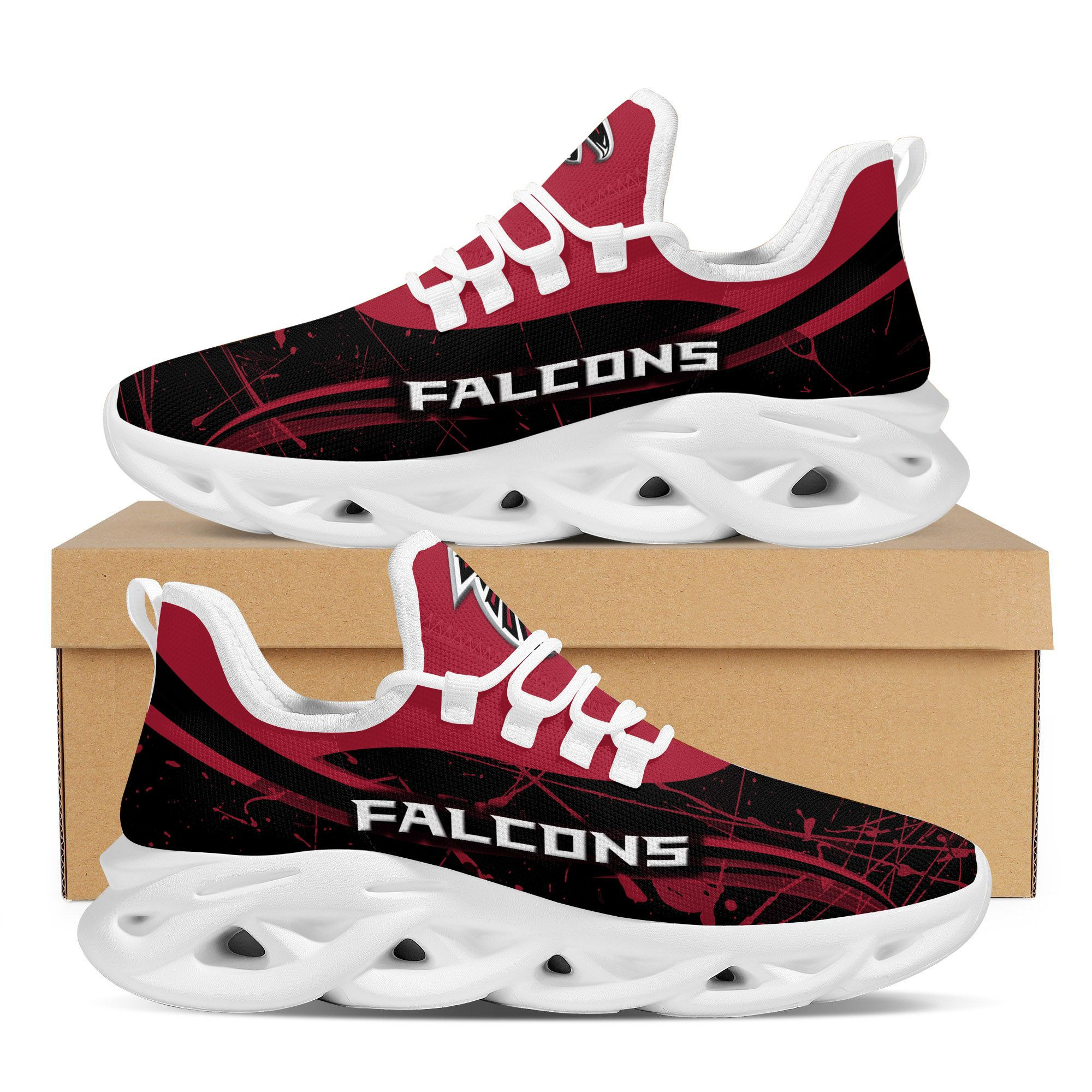 Atlanta Falcons Splash Colors Design Trending Max Soul Clunky Sneaker Shoes For Mens Womensamerican Football Team Fans