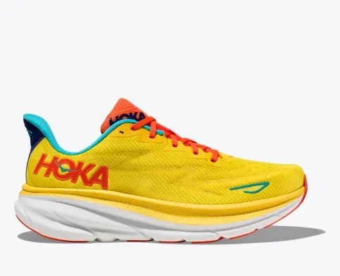 Hoka One One Clifton 9 Passion Fruit Maize Shoes Sneakers SNK533885723