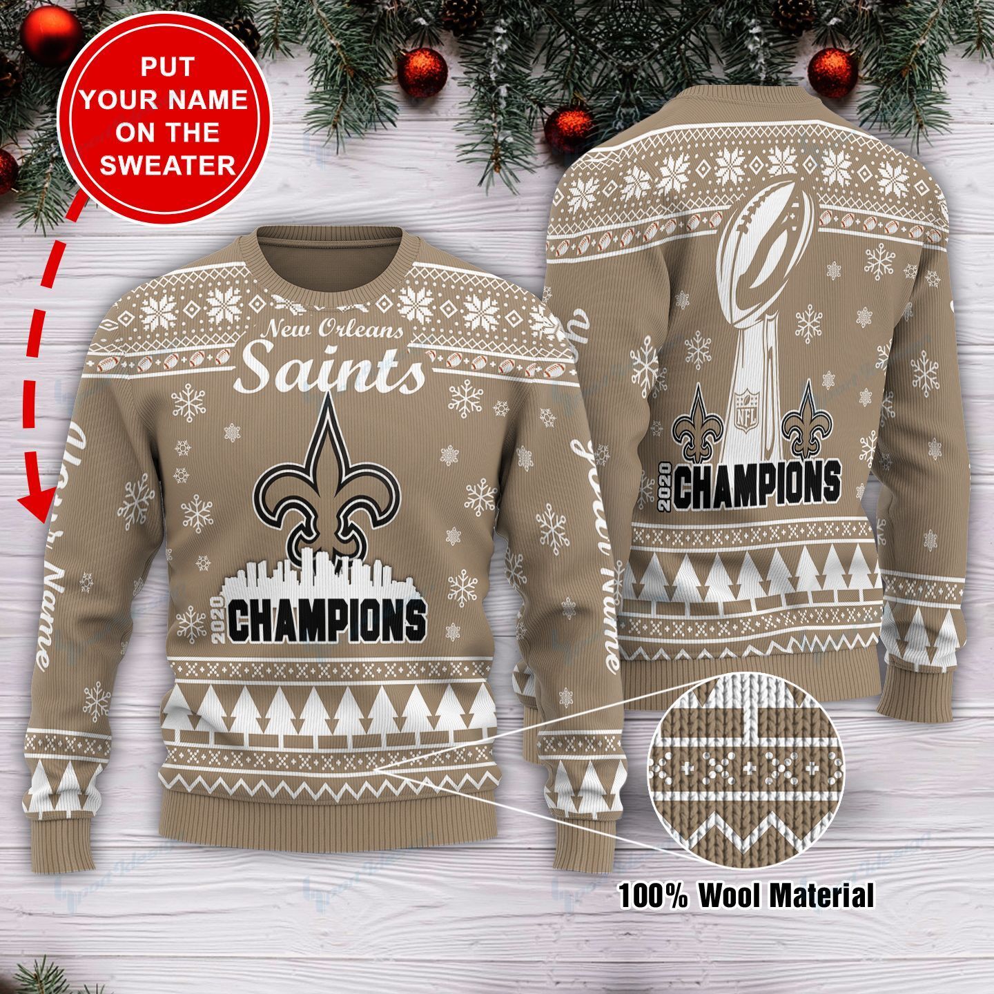 New Orleans Saints Personalized Sweater 24