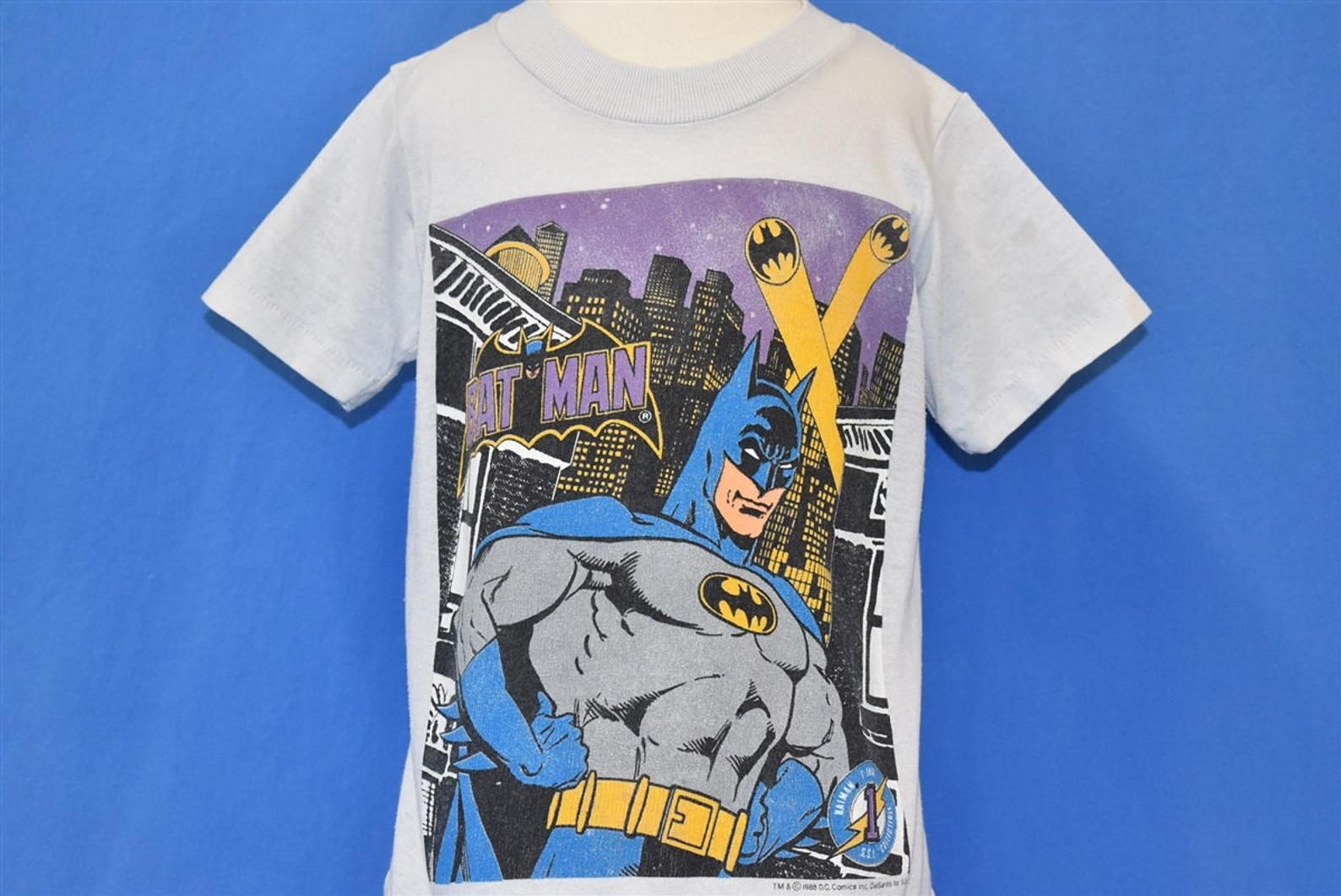 80S Batman Dc Comics Cartoon Superhero Comic Book T-Shirt