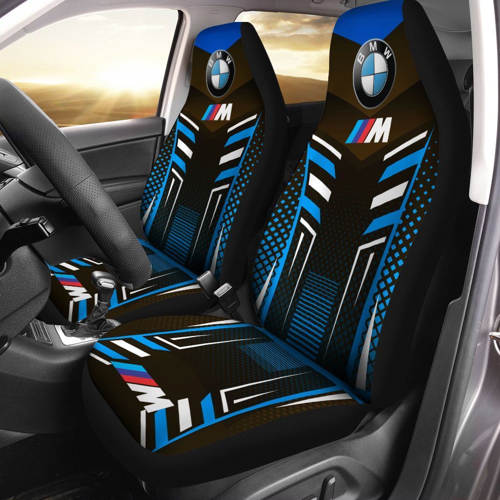 Bmw An-Ht Car Seat Cover (Set Of 2) Ver 1 (Blue)