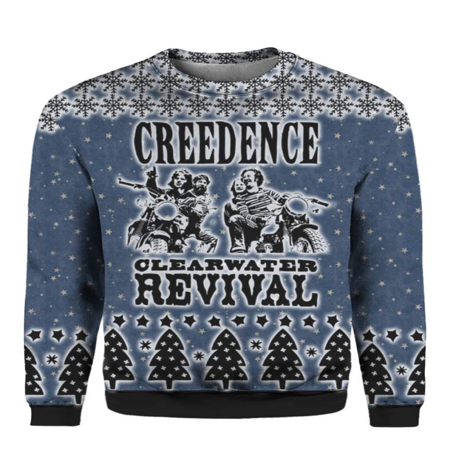 Creedence Clearwater Revival Rockband 3D Print Ugly Christmas Sweater