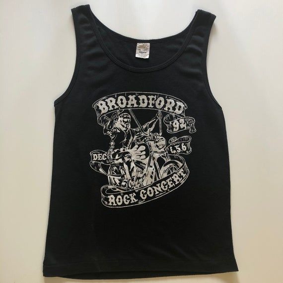 1992 Broadford Concert Music Festival Tank Black Vintage 70 S 80 S 90 S Band Music Festival Singlet Shirt