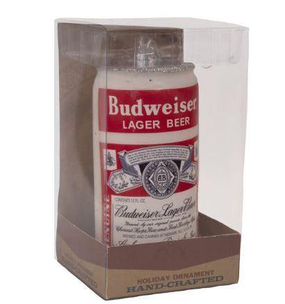 Budweiser Vintage Glass Can Ornament