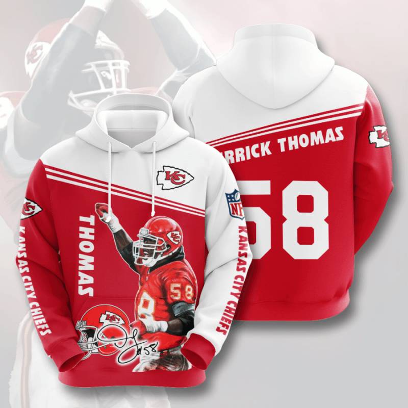 Kansas City Chiefs Derrick Thomas #58 All Over Print Hoodie