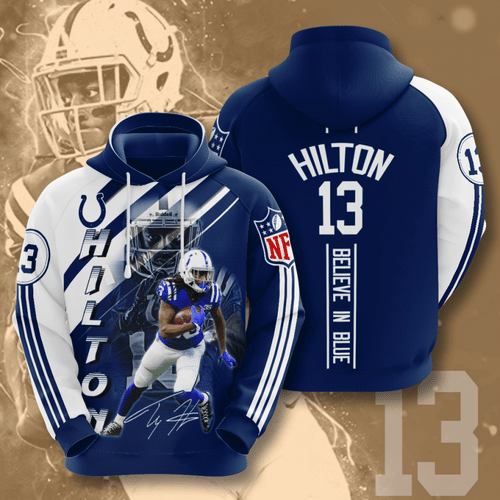 Indianapolis Colts T.Y. Hilton 93 Unisex 3D Hoodie Gift For Fans