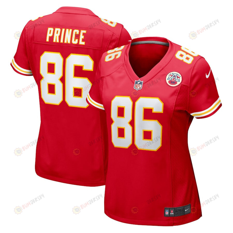 Gerrit Prince 86 Kansas City Chiefs Game Women Jersey – Red