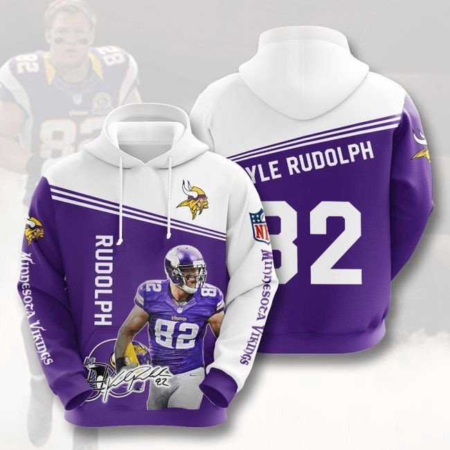 Minnesota Vikings 82 Kyle Rudolph 28 Unisex 3D Hoodie Gift For Fans