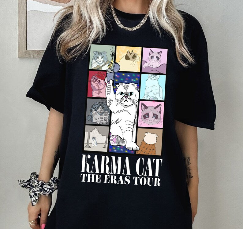 Cute Karma The Eras Shirt, Taylor Swift The Eras Tour Shirt, Swiftie Shirt, Taylor Swift Albums Shirt, Shirt For Fan