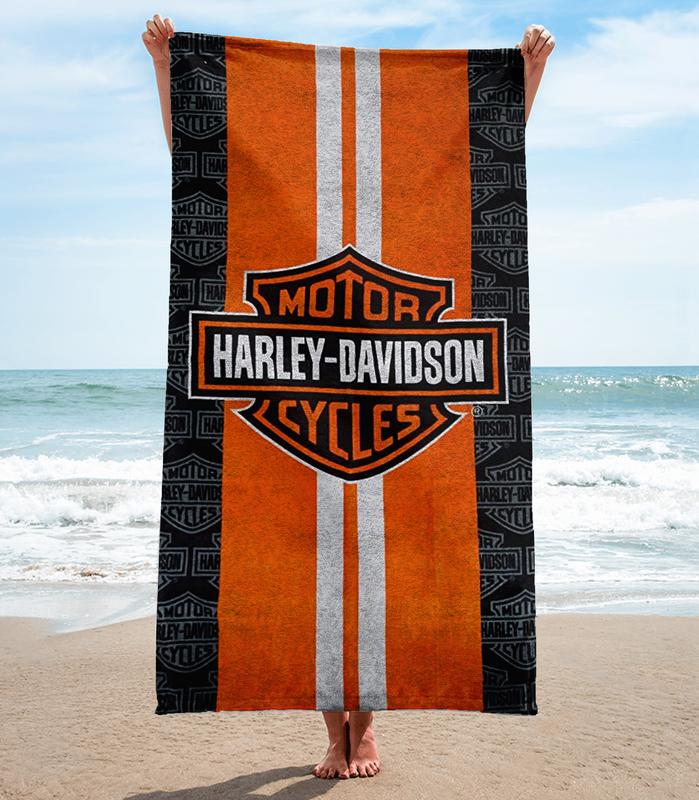 Harley Davidson Quick Drying Beach Towel-Super Absorbent Bath Towel-Durability For Kids Teens Adults Travel-Lan1