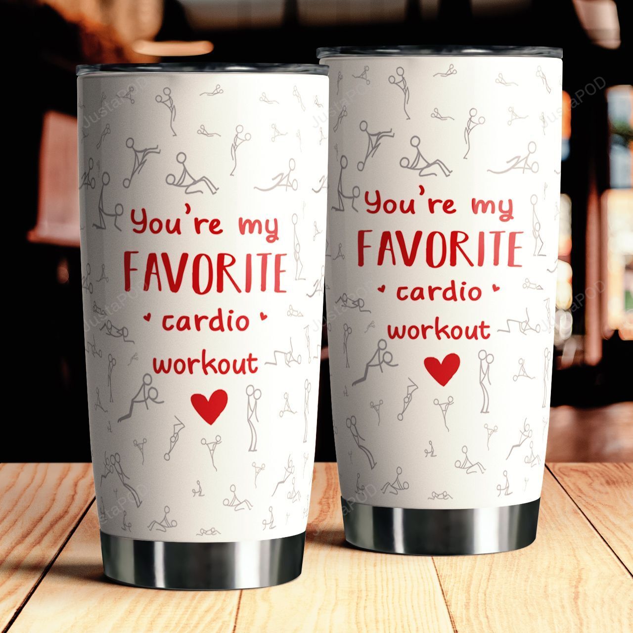 You’Re My Favorite Cardio Workout Best Gifts For Wife From Husband Birthday 20 Oz Sport Bottle Stainless Steel Vacuum Insulated Tumbler