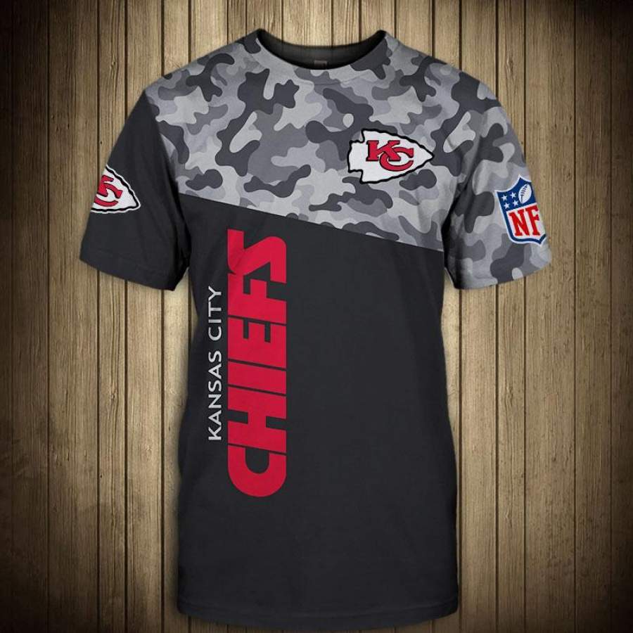 Kansas City Chiefs Military T T-Shirt 3D All Over Print 3D Short Sleeve