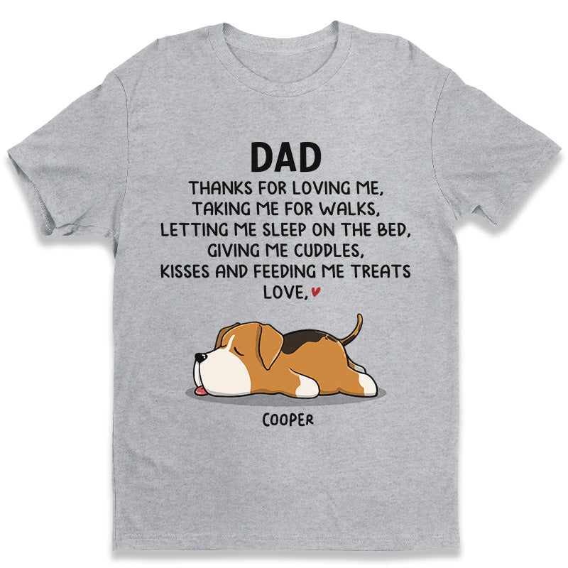 Thanks For Giving Us Cuddles And Kisses – Dog Personalized Custom Unisex T-Shirt, Hoodie, Sweatshirt – Father’S Day, Gift For Pet Owners, Pet Lovers