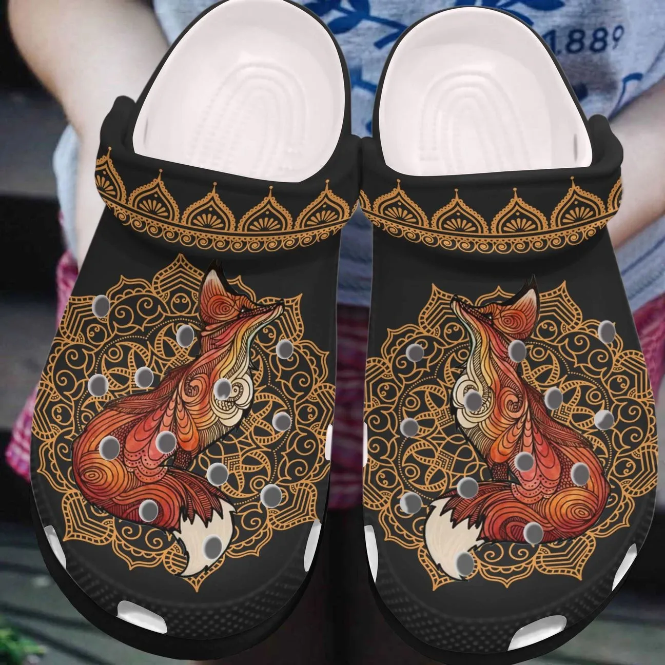 Fox Personalized Clog Custom Crocs C …