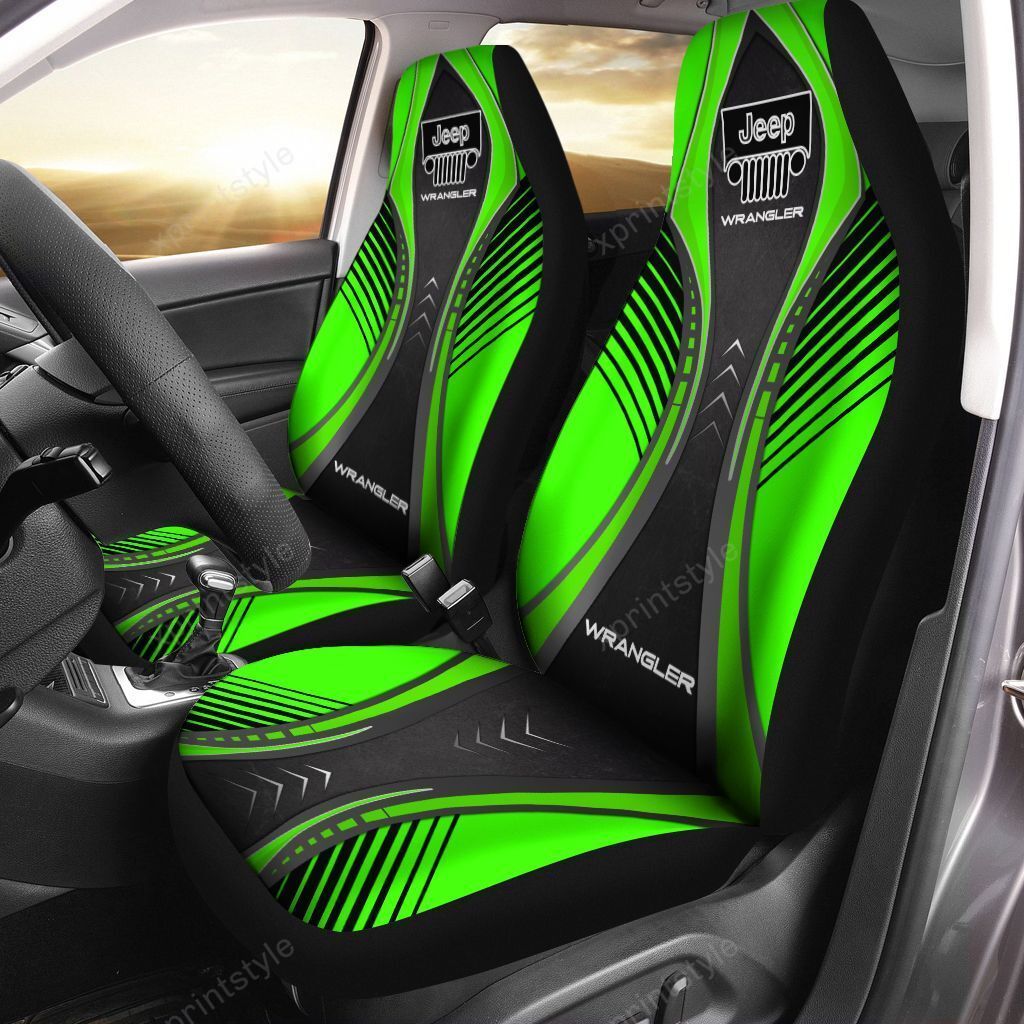 Jeep Wrangler Lph-Ht Car Seat Cover (Set Of 2) Ver 3 (Green)