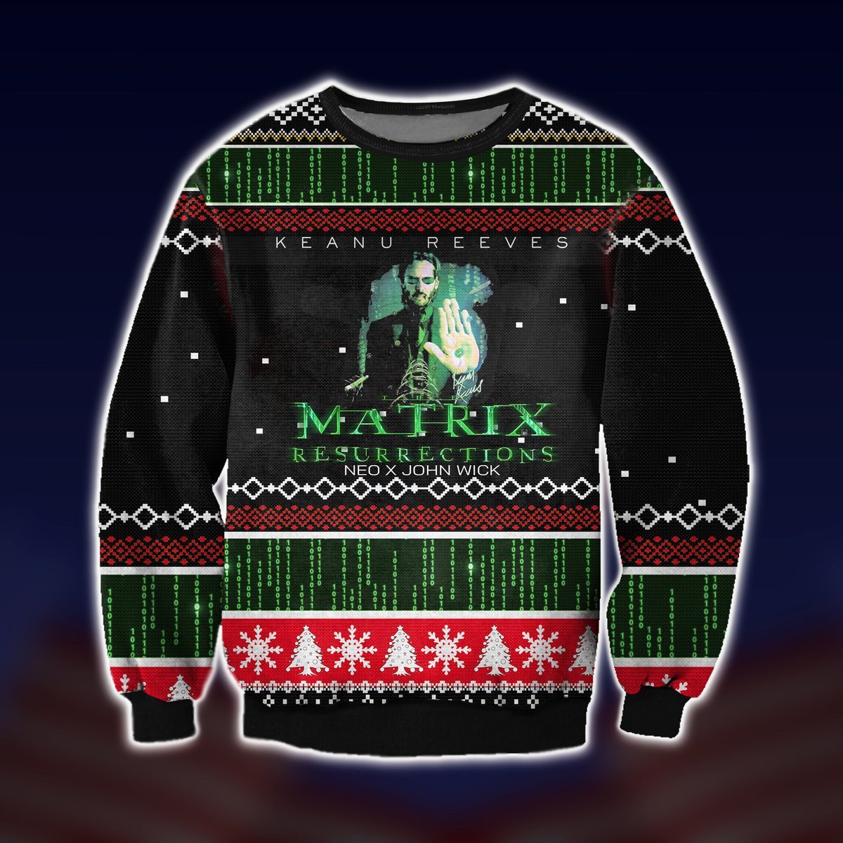 John Wick X Neo Matrix Ugly Christmas Sweater – TXTrend Shop