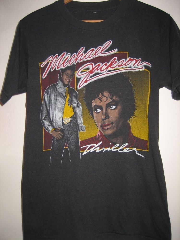 Vintage Michael Jackson Thriller shirt 80 s Rare Htf Euc Great Print shirt