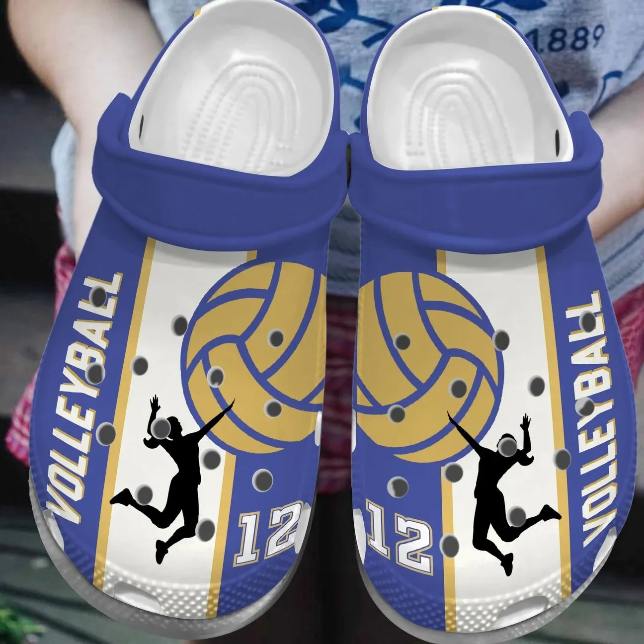 Volleyball Blue And Gold Personalize &hellip;