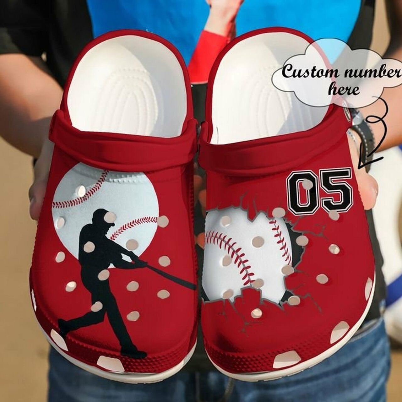 Baseball Your Number Comfortable For Mens And Womens Classic 3D Crocband Clog