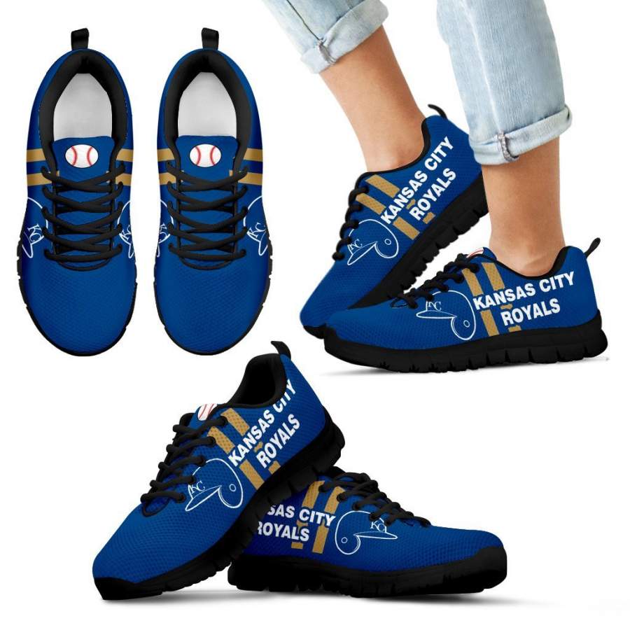 Vertical Two Line Mixed Helmet Kansas City Royals Sneakers