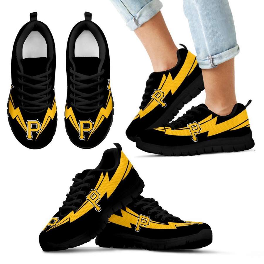 Three Amazing Good Line Charming Logo Pittsburgh Pirates Sneakers