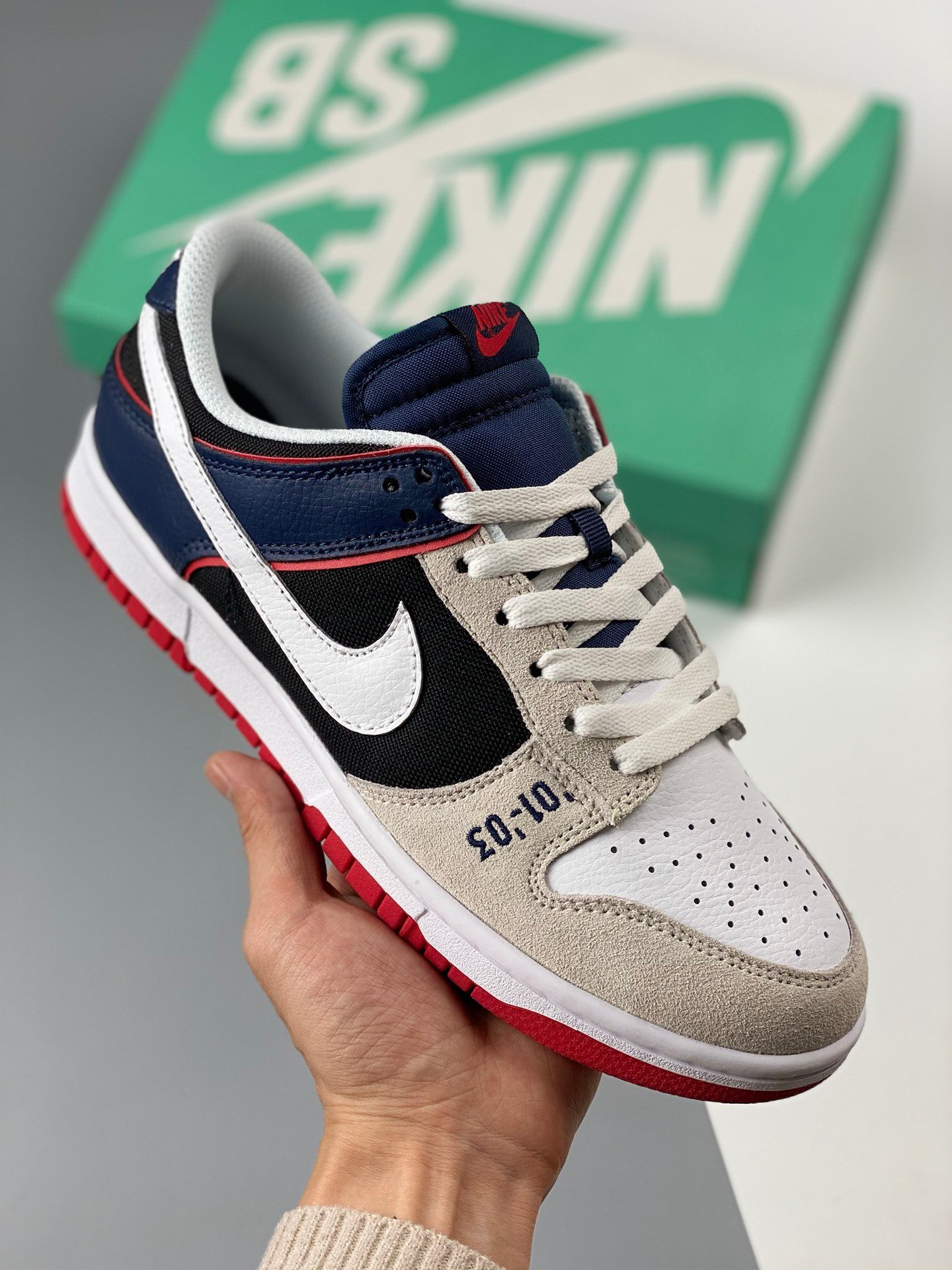 Nike Dunk Low 01-03 WhiteGrey-Dark Blue 5339423