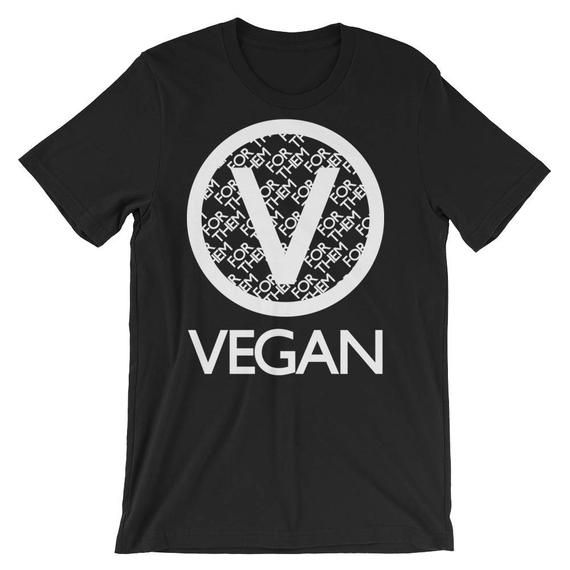 Vegan For Them Short Sleeve Unisex T Shirt Animal Liberation Compassion Justice Mercy Freedom American Made