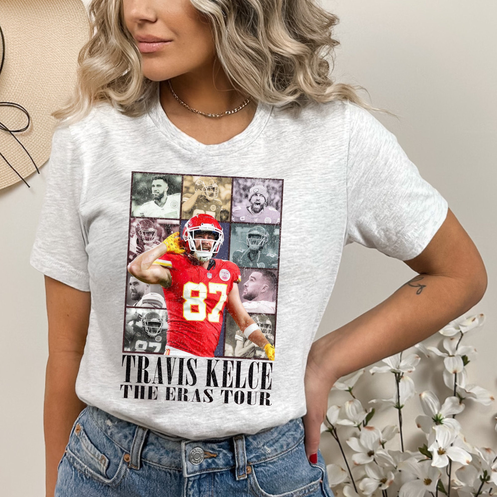 Travis Kansas City Eras Tour Shirt, Vintage Taylor and Travis Sweatshirt, American Football Sweatshirt, Football Fan Gifts, Chiefs Hoodie