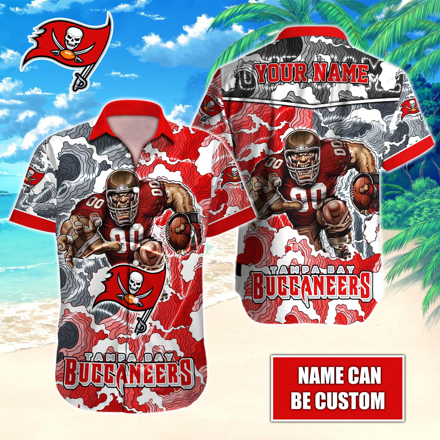 Tampa Bay Buccaneers Nfl-Hawaiian Shirt Custom T-40578