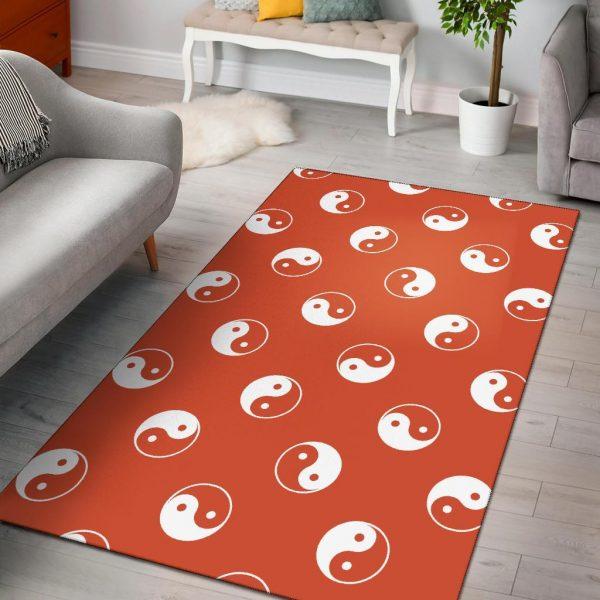 Yin Yang Print Pattern Home Decor Rectangle Area Rug