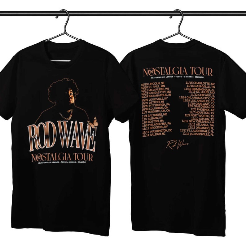 Retro Rod Wave Nostalgia Tour 2023 Shirt, Rod Wave 2023 Concert Shirt, Beautiful Mind Tour, Rod Wave Merch, Music Concert Tee