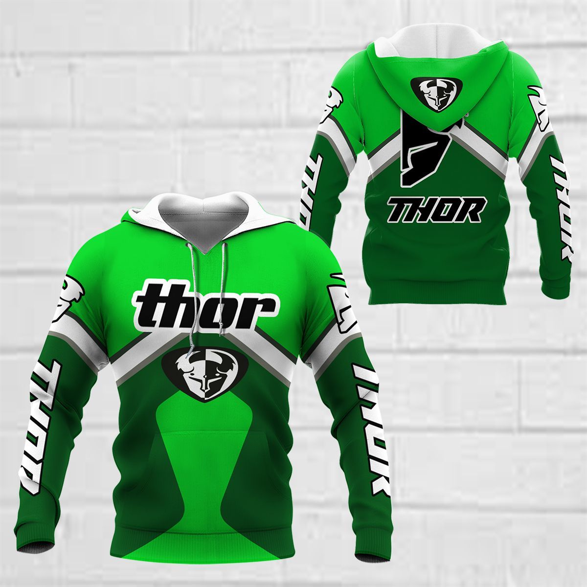 3D All Over Printed Thor Racing NTH-NH Shirts Ver 3 (Green)