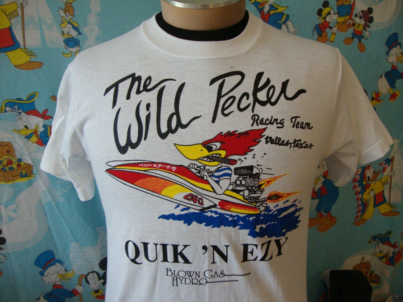 Vintage The Wild Pecker Racing Dallas Texas Quick And Easy T Shirt Adult M