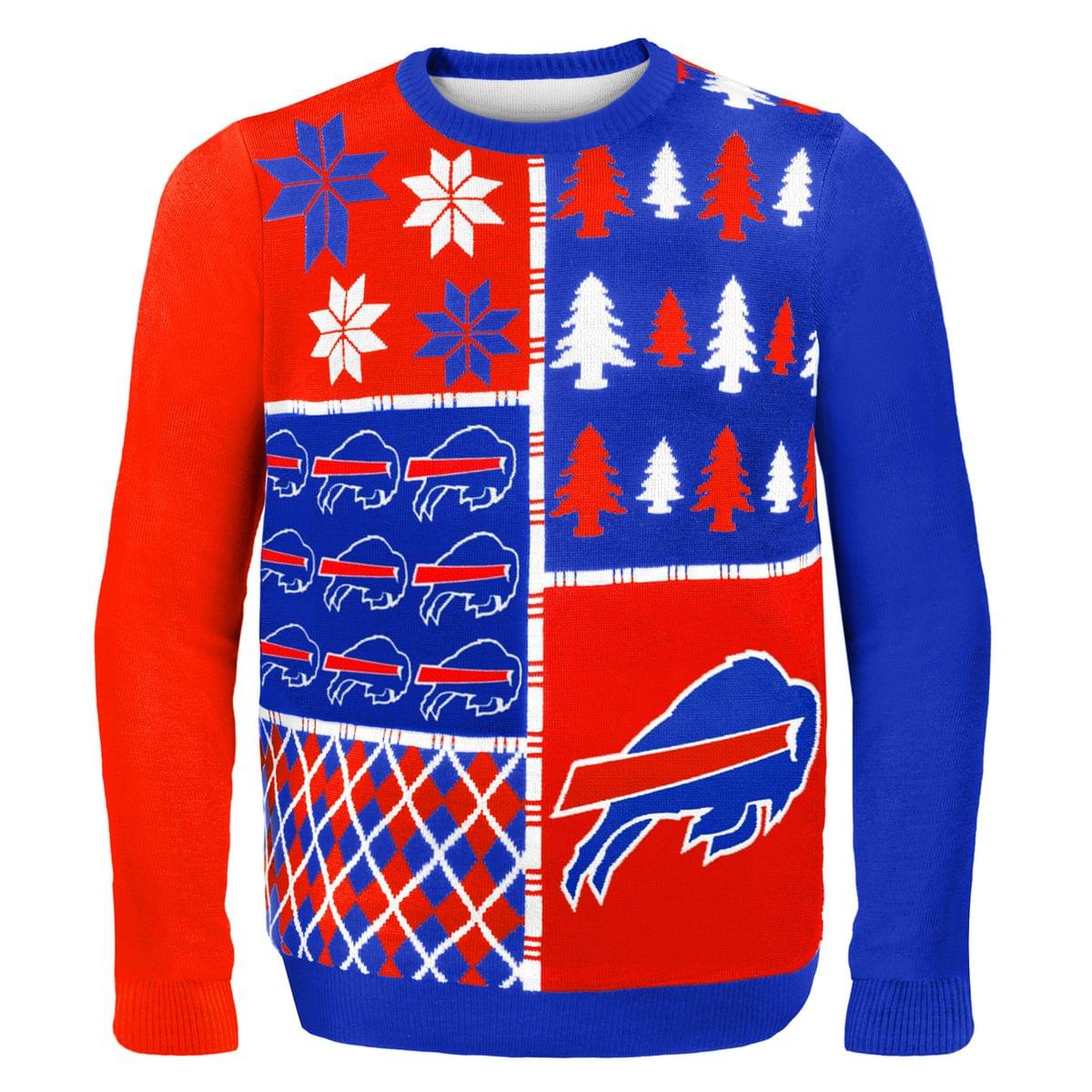 Buffalo Bills Busy Block Nfl Ugly Sweater