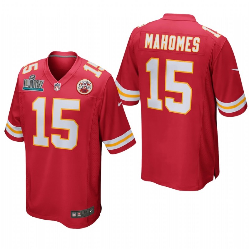 Patrick Mahomes Kansas City Chiefs Red Super Bowl Liv Game Jersey – All Stitched, Embroidery