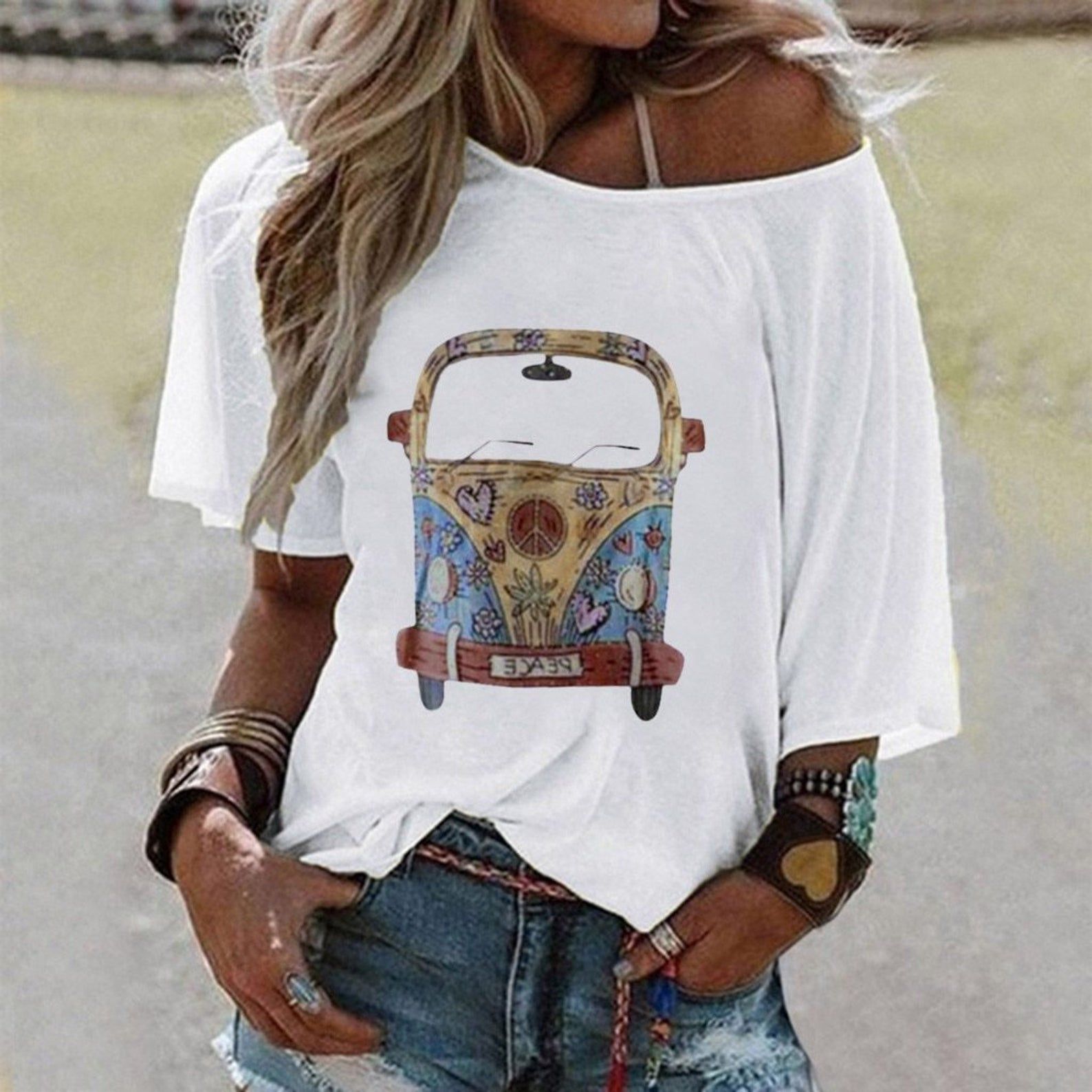 2020 New S-3 Short Sleeve Cartoon Ed Vintage Tshirts O-neck Loose Tee Tops Female Summer Casual T Shirts Clothes